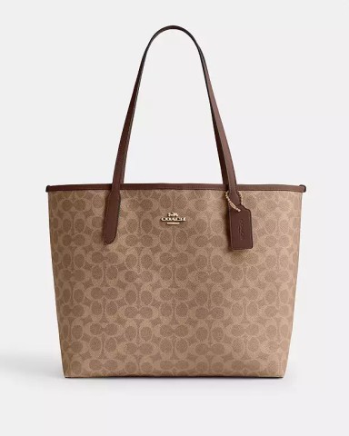 Bag coach city tote in signature
