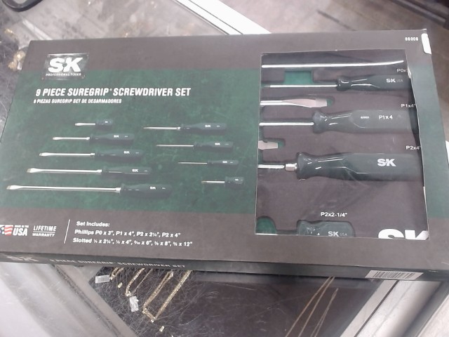 Kit de 9 tournevis suregrip(boite)