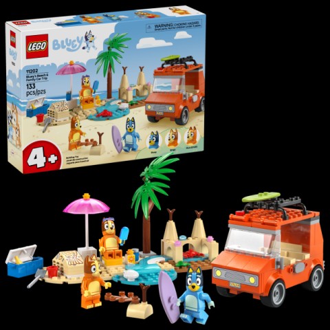 Bluey's beach & family car trip