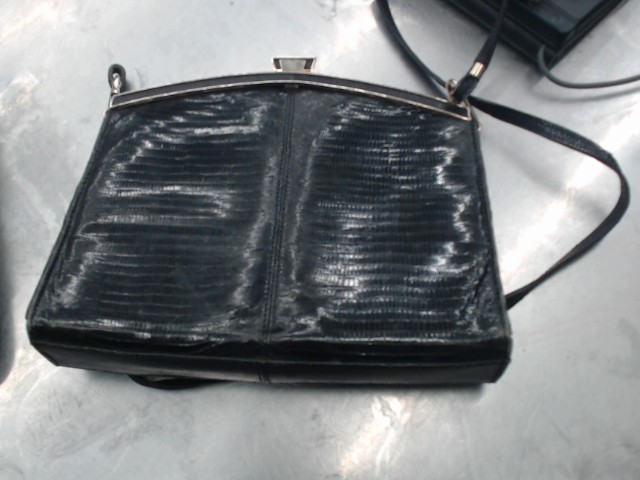 Snake skin purse italy black