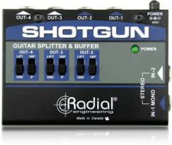 Guitar splitter buffer shotgun radial