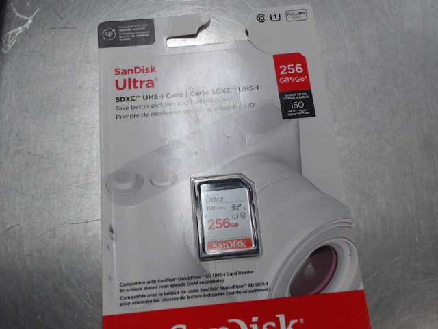 Sandisk ultra 256gb carte sd neuf