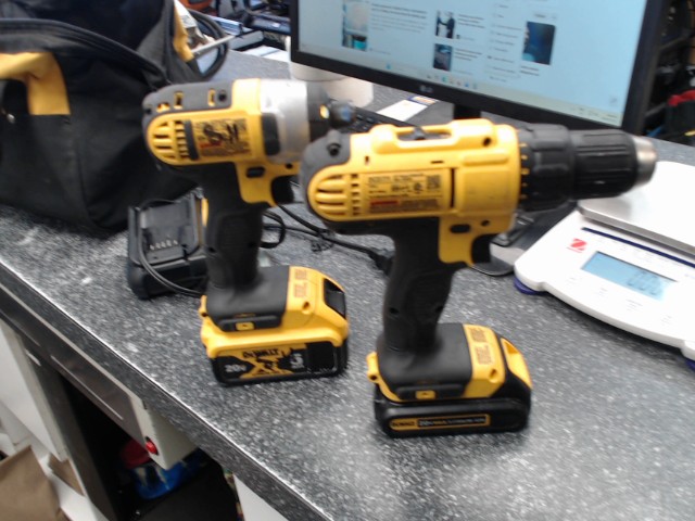 Kit drill+impact +2batt+charg