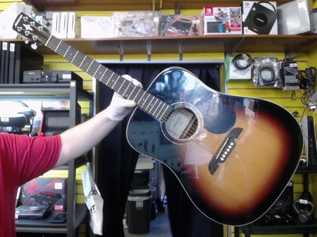 Guitare acoustique sunburst