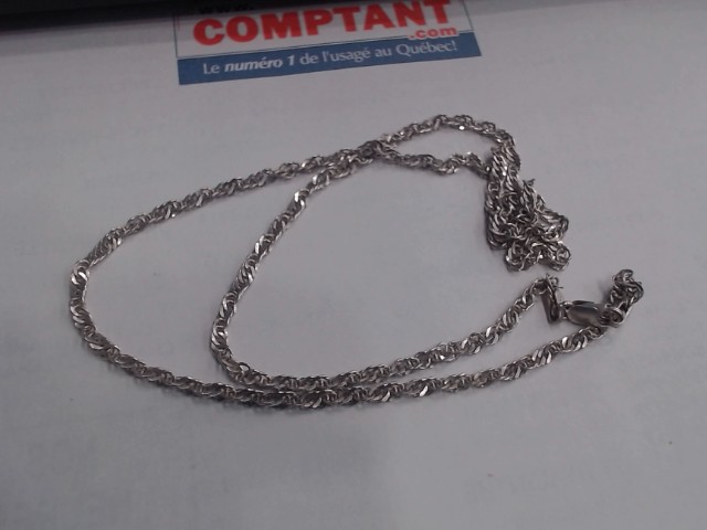 Chaine en argent mince torsade
