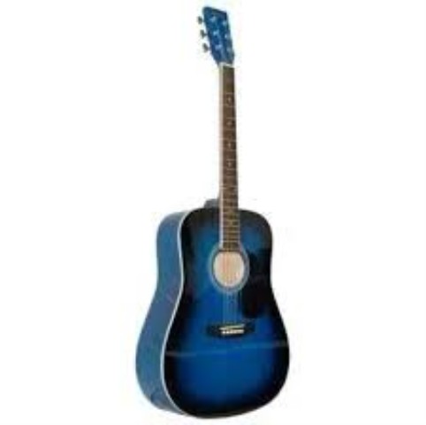 Guitare accoustique bleu pour debutant