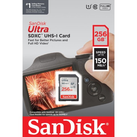 Sandisk 256gb sdxc uhs-i 150mb/s