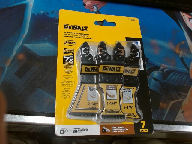 Oscillating blade assortment neuf 7pc