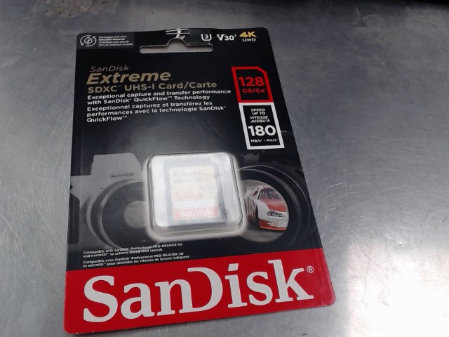 Sandisk extreme sdxc 128gb card 180mb/s