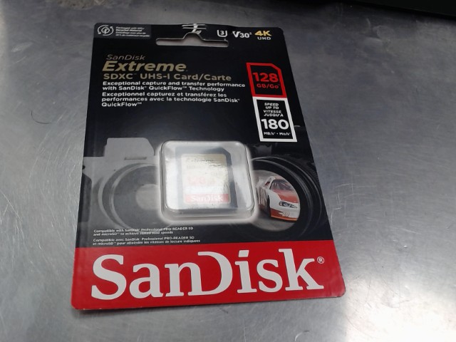 Sandisk extreme sdxc 128gb card 180mb/s