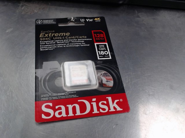 Sandisk extreme sdxc 128gb card 180mb/s
