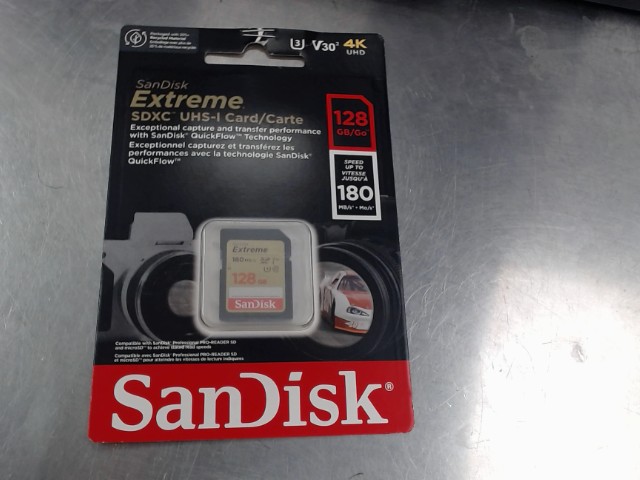 Sandisk extreme sdxc 128gb card 180mb/s