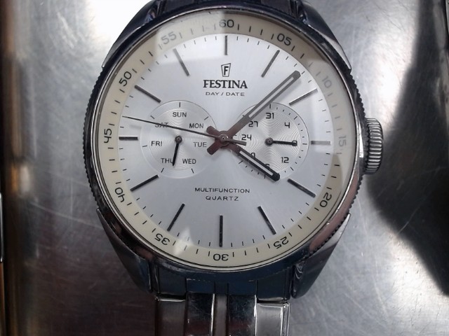 Festina daydate white dial