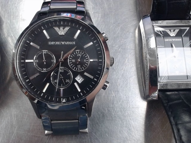Chronographe noir emporio armani