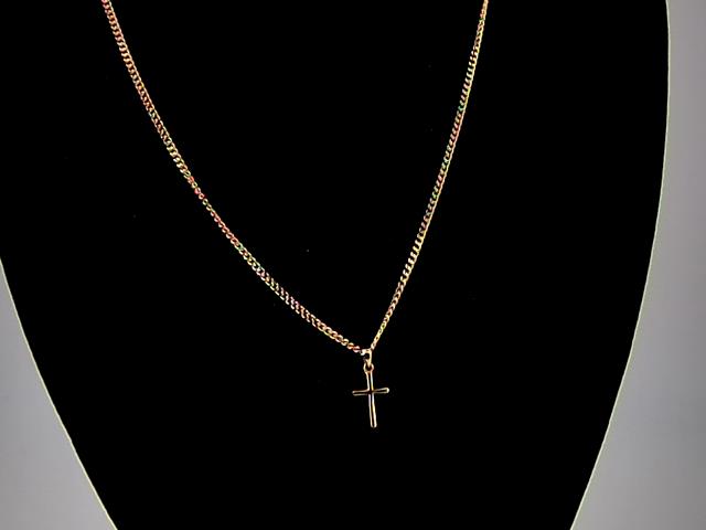 CHAINE EN OR 10KT AVEC PENDENTIF