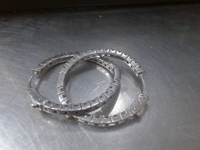 Pair boucle oreille en silver fausse pie