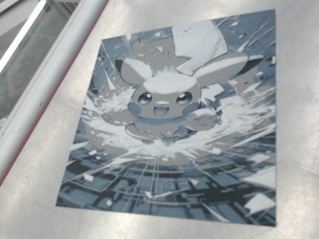 Pikachu 3d art paint metallic 8x8
