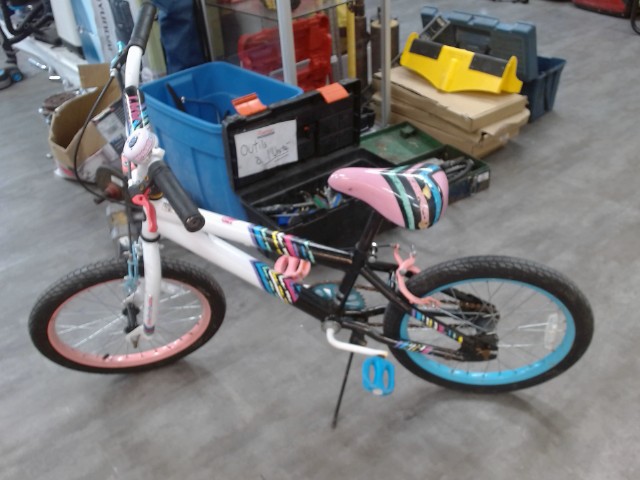 Bmx pour enfant blanc rose noir