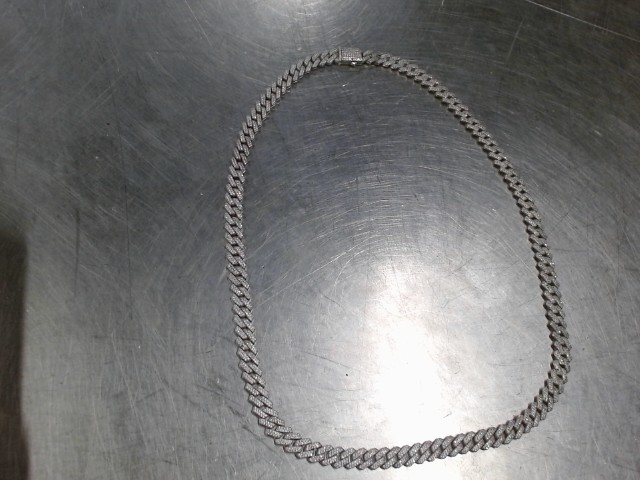 Cuban link zircon plaquer silver 925
