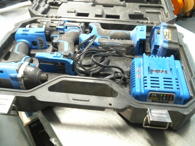 Kit drill+impact+chargeur+batterie