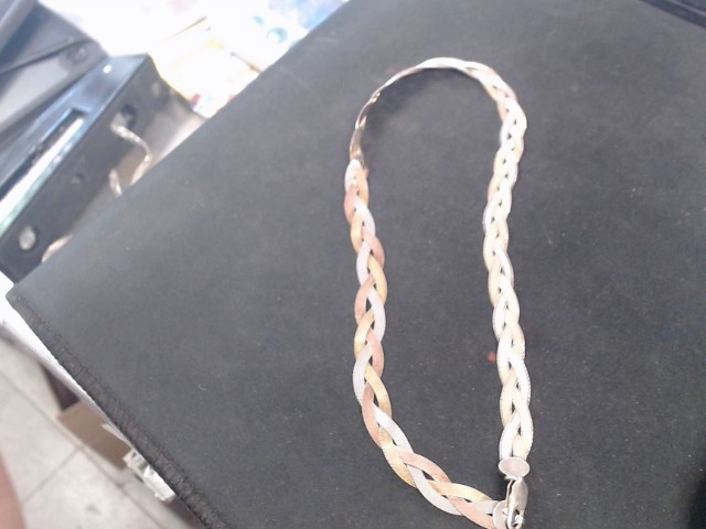 Chaine trois tons en argent