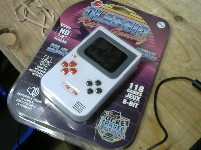 Classic retro gaming console