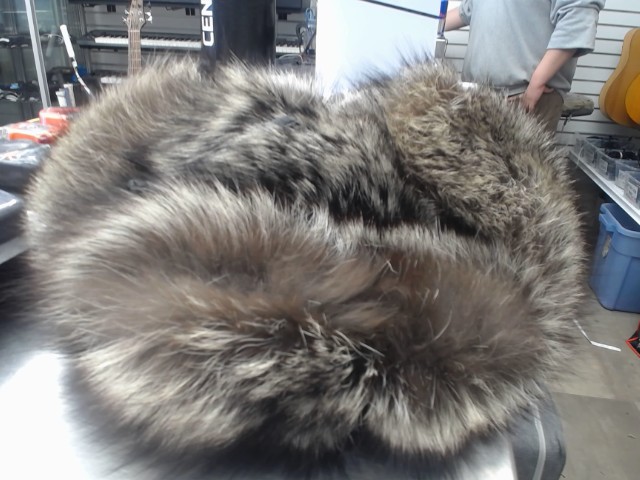 Silver fox fur hat