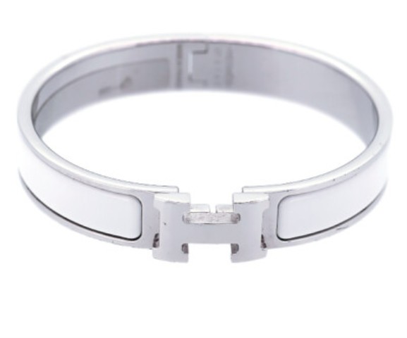 Braceltt dilver tone hermes h white