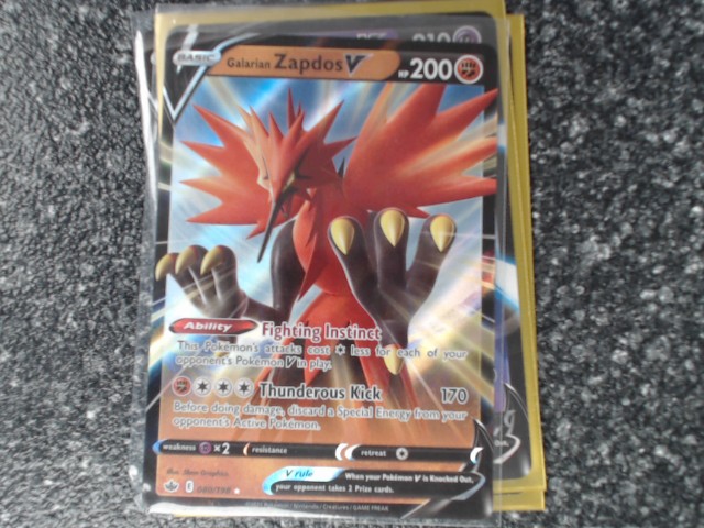 Galarian zapdos v #80 chilling reign