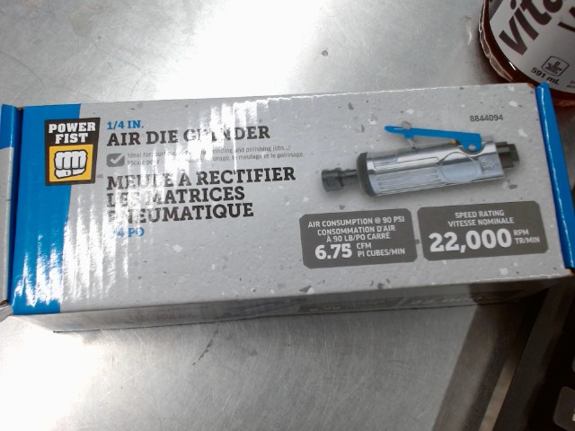 Meule a recrifier pneumatique dans boite