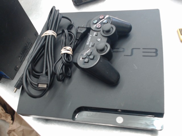 Console ps3 slim avec fils + manette