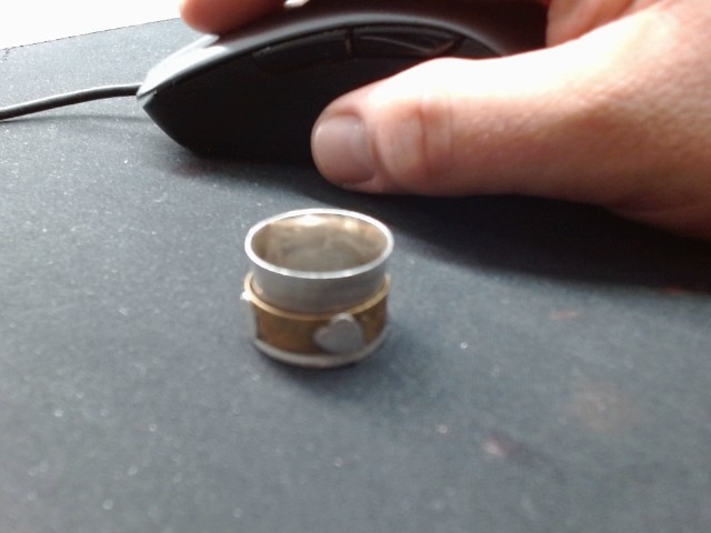 Bague anti stresse avec coeur  925 6.07g