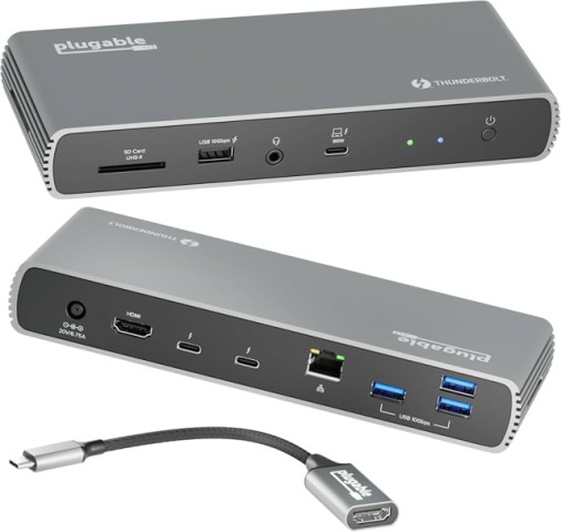 Plugable thunderbolt 4 +usb4 dock statio