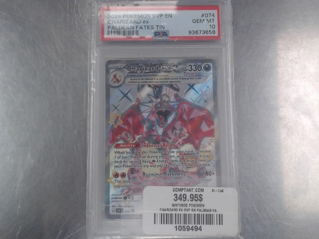 Charizard ex svp en paldean fa gem mt 10