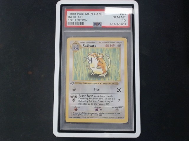 Pokemon raticate 1st edition gem mint