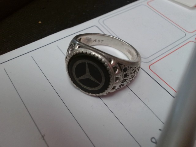 Bague argent 925 mercedes
