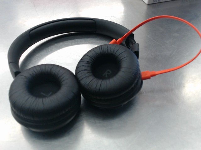 Casque bluetooth jbl noire av fil orange