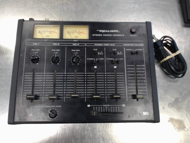 Stereo mixing console realistic