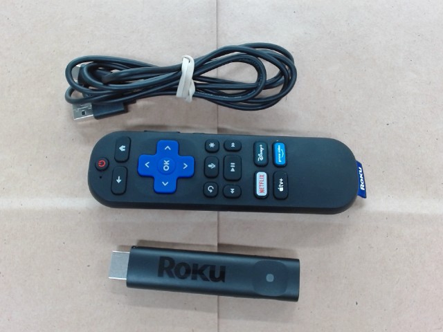 Roku streaming stick + fil usb+manette