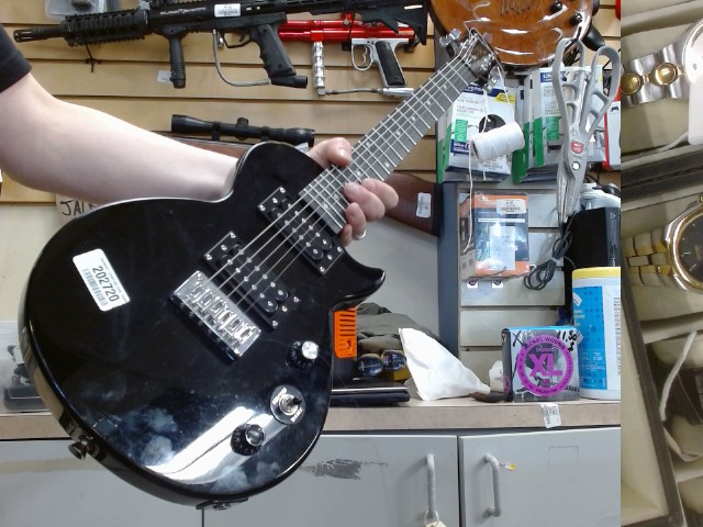 Lespaul extra guitarre noir petite