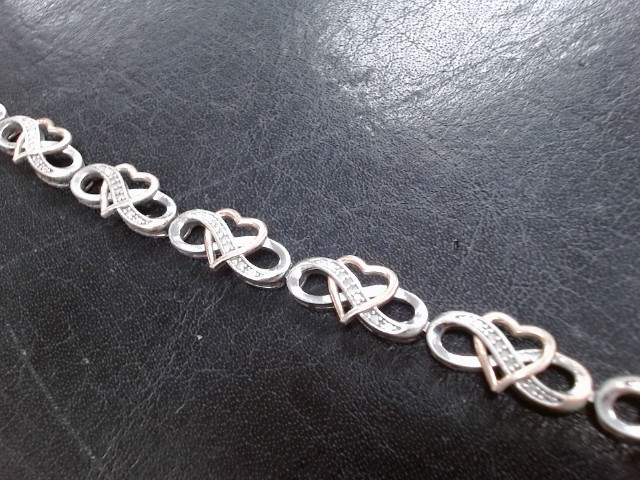 Bracelet argent 925 coeur