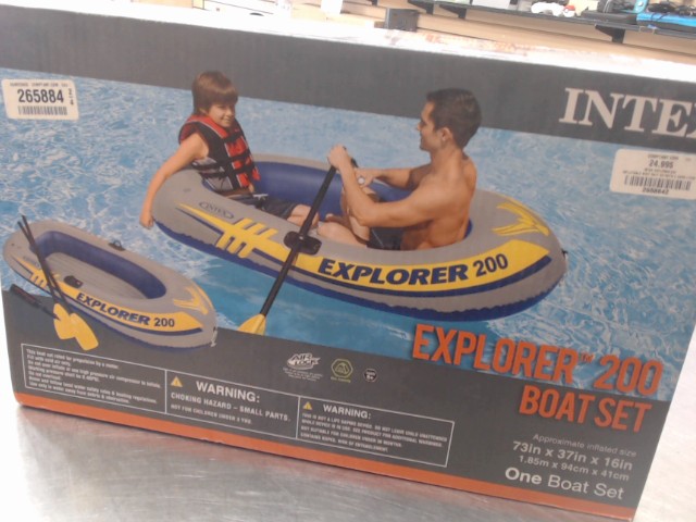 Inflatable boat raft setwith 2 oars+pum