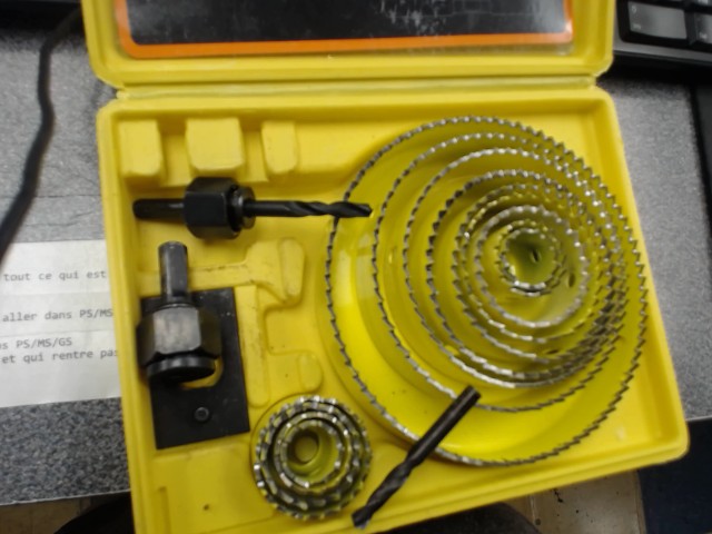 Hole cut out set in case