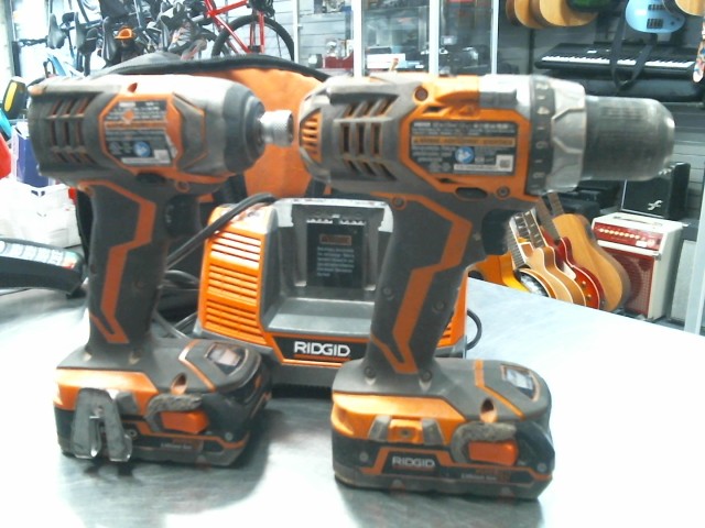 Kit drill+impact+2 bat+chargeur avec sac
