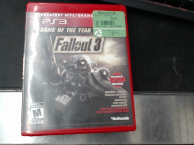 Jeu ps3 fallout 3 game of the year