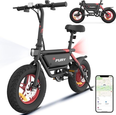 Electrique bike noire et rouge