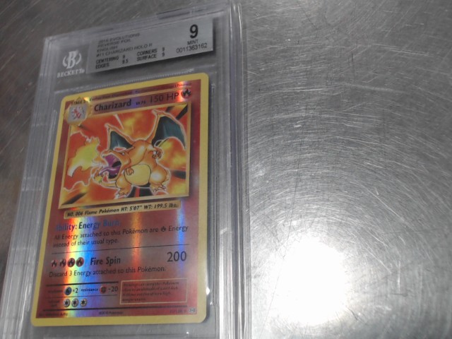 Carte charizard holo r english grader 9