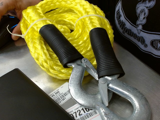 Corde remorquage jaune
