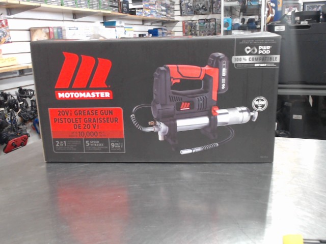 Graisse gun 20v+batt(2.0ah)/no chrg(neuf