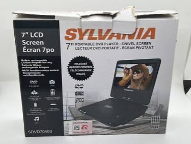 Portable 7 inch dvd player in box